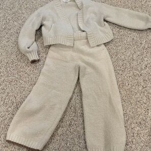 Athleta Girl Cream Knit Sweater and matching pants